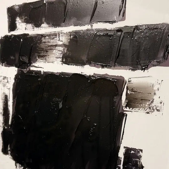 Basalt Art 105‑9866 Wandbild 60x60 Basalt Art Weiß Schwarz