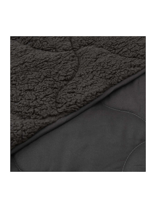 vidaXL Κουβέρτα Fleece Καναπέ 140x220εκ. Ανθρακί