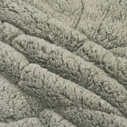 vidaXL Fleece Blanket Sofa 135x200cm Light Gray
