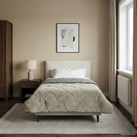 vidaXL Fleece Blanket Sofa 135x200cm Light Gray