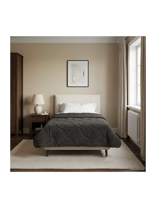 vidaXL Pătură Fleece Canapea 135x200 cm Antracit
