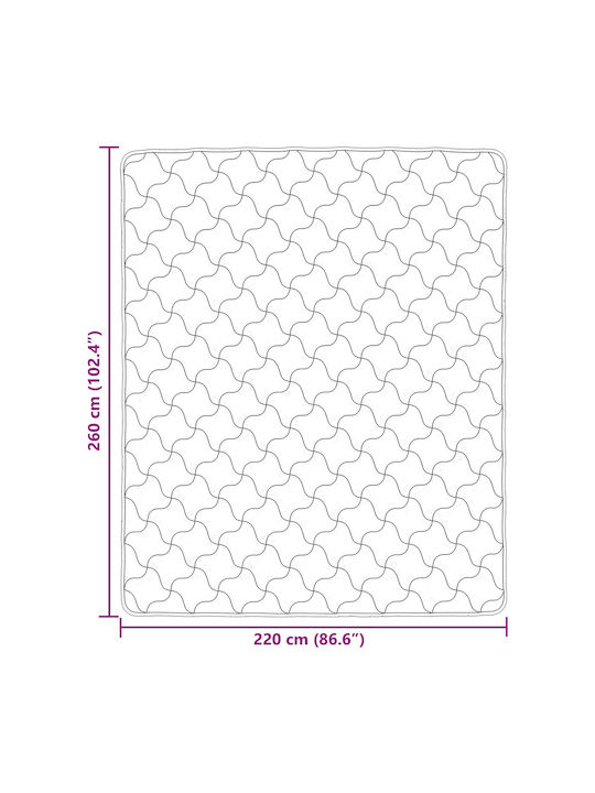 vidaXL Κουβέρτα Fleece Υπέρδιπλη 220x260εκ. Μαύρο