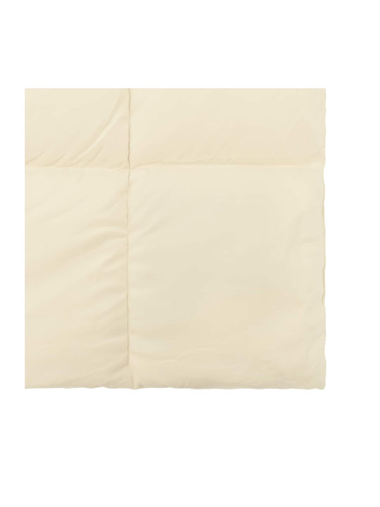 vidaXL Samtige Doppelbettdecke 200x240cm Beige