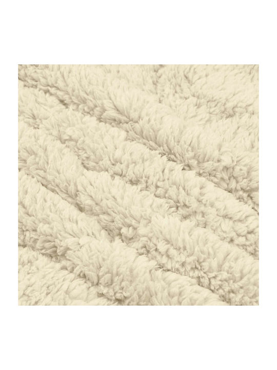 vidaXL Κουβέρτα Fleece Καναπέ 140x220εκ. Κρεμ
