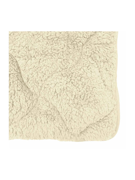 vidaXL Κουβέρτα Fleece Καναπέ 140x220εκ. Κρεμ