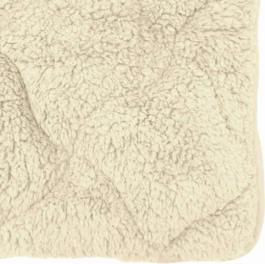vidaXL Κουβέρτα Fleece Καναπέ 140x220εκ. Κρεμ