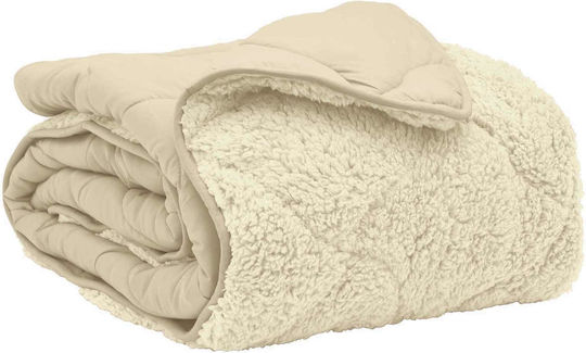 vidaXL Κουβέρτα Fleece Καναπέ 140x220εκ. Κρεμ