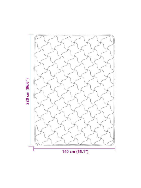 vidaXL Κουβέρτα Fleece Καναπέ 140x220εκ. Κρεμ