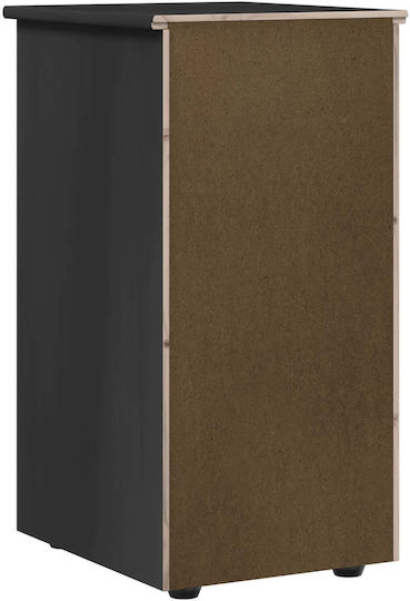 Sertar De Birou Din Lemn Masiv Negru 34x39x61.5cm