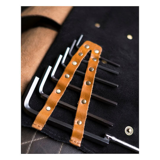 Trip Machine Εργαλειοθήκη Μοτοσυκλέτας Αδιάβροχη Tobacco / Vintage Tan σε Μαύρο Χρώμα