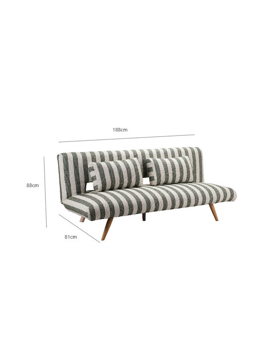 La Spezia Τριθέσιος Καναπές Κρεβάτι Off White 188x81x88εκ.