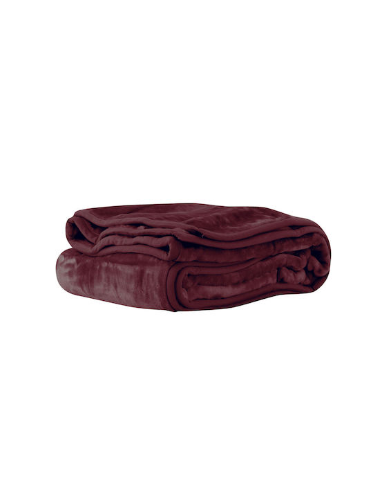 Nef-Nef Homeware Loft Decke Samtig Übergröße 220x240cm Burgundisch