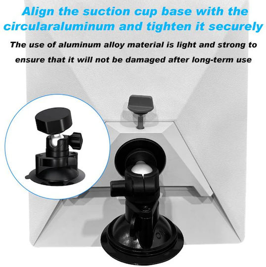 Βάση Στήριξης Starlink Mini Suction Cup Mount Sunroofs Windows Smooth Surfaces Portable Mounting Solution Gimbal Adapter Black Κωδ.1-per0169