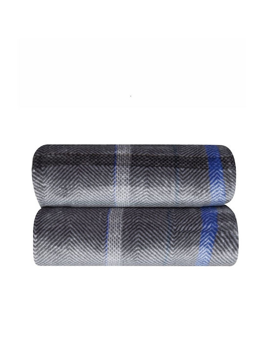 Kentia Maren Velvet Blanket Single 160x240cm Gray