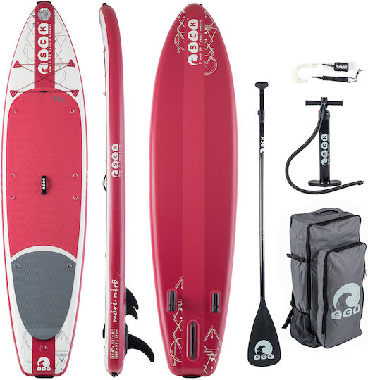 SCK Mare Nero 11'6" Φουσκωτή Σανίδα SUP / Kayak με Μήκος 3.5m Κόκκινη
