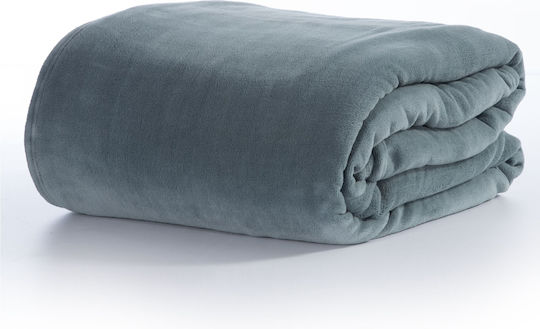 Nef-Nef Homeware Cosy Κουβέρτα Fleece Υπέρδιπλη 220x240εκ. Dusty Blue