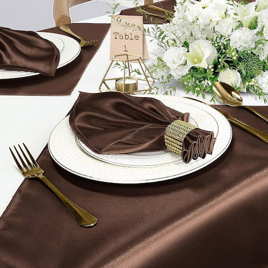 Kotonia Home Πετσέτα Φαγητού Σετ 10τμχ Σετ Dark Chocolate 45x45εκ.