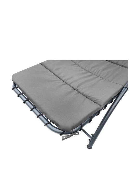 Metallic Gray Garden & Pool Deckchair 200x125x180cm