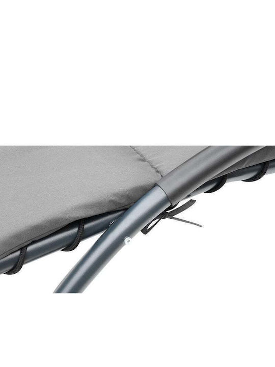 Metallic Gray Garden & Pool Deckchair 200x125x180cm