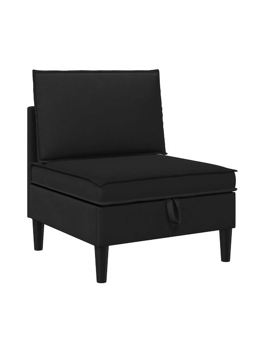 Dreisitzer Sofa mit Stauraum Schwarz 210x70x82cm