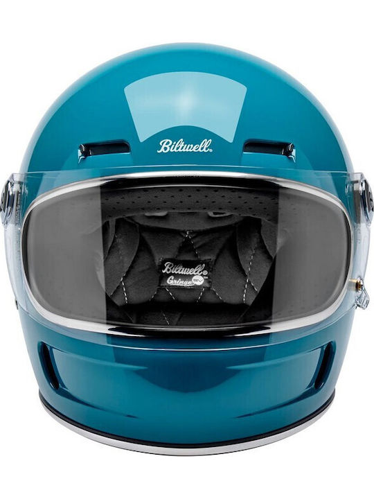 Biltwell Gringo SV Gloss Atlantic Teal Motorradhelm Volles Gesicht DOT / ECE 22.06