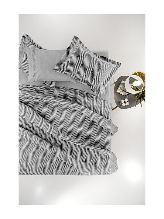 Guy Laroche Vigo Κουβέρτα Πικέ Μονή 160x260εκ. Anthracite