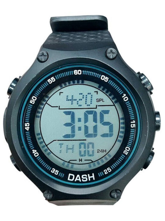 Digital Men's Watch 40mm Battery with Black Rubber Strap