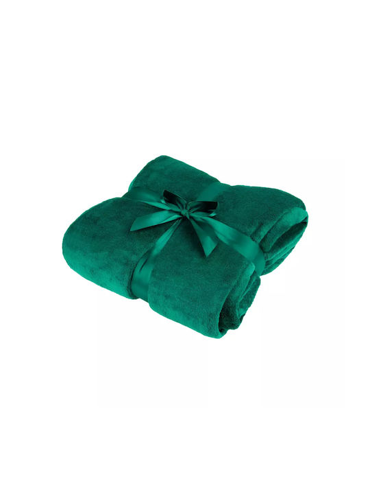 Teesa Κουβέρτα Fleece Διπλή 200x220εκ. Green TSA8902-2