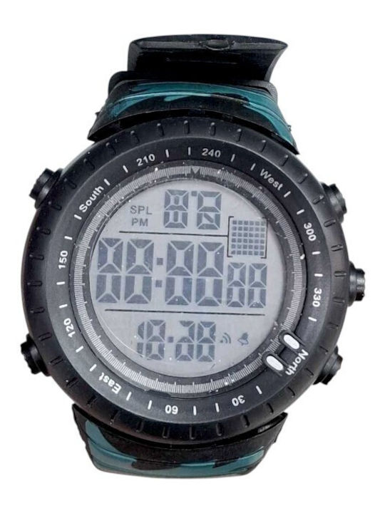Battery Watch with Rubber Strap