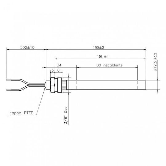 Отоплителна Устойчивост За Пелетна Печка Burnit Ecospar Mcz Palazzetti Edilkamin Дължина 190mm 350w X3