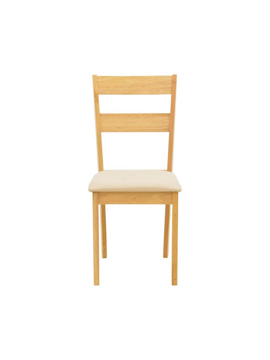 Dallan Wooden Dining Chairs Natural Shade 2pcs 40x47.5x89cm