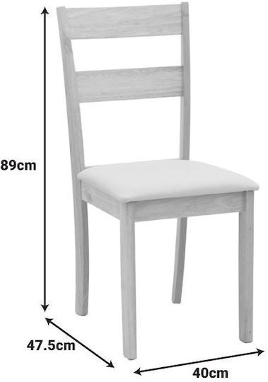 Dallan Wooden Dining Chairs Natural Shade 2pcs 40x47.5x89cm