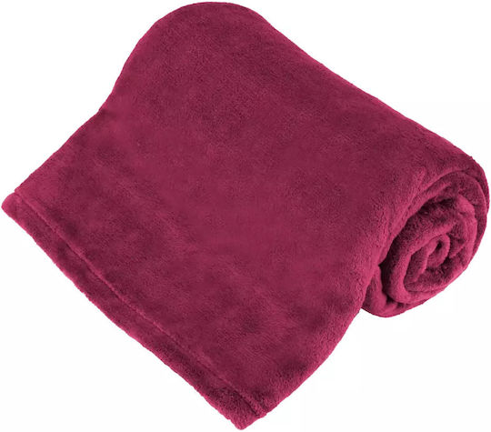 Fleece Blanket 150x200 Cm Teesa Amaranth Fleece Blanket 150x200 Cm Teesa Amaranth