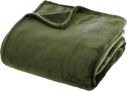 Einzeldecke Polyester Khaki 1,30x1,80m