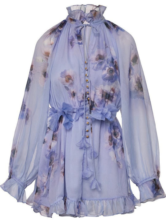 Women's Long Sleeve One-piece Shorts Lilac