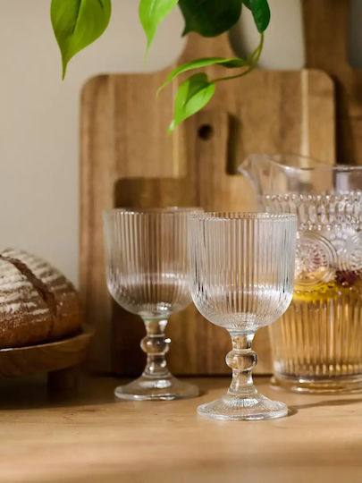 Cryspo Trio Noris Set Pahare pentru Vin Alb din Sticlă cu Picior 250ml 6 Bucăți