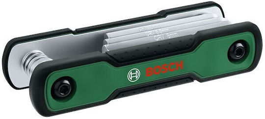 Bosch 8-в-1 Сгъваем Комплект Allen Ключове 1600a039l7 Черно-зелени Многоцветни