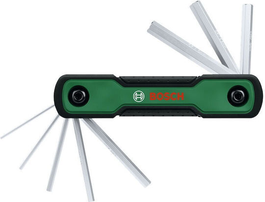 Bosch 8-в-1 Сгъваем Комплект Allen Ключове 1600a039l7 Черно-зелени Многоцветни