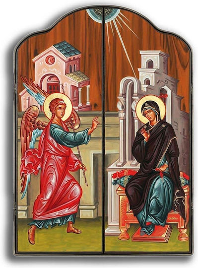 Icoană Iisus Hristos Întronat Triptic 9.5x14cm