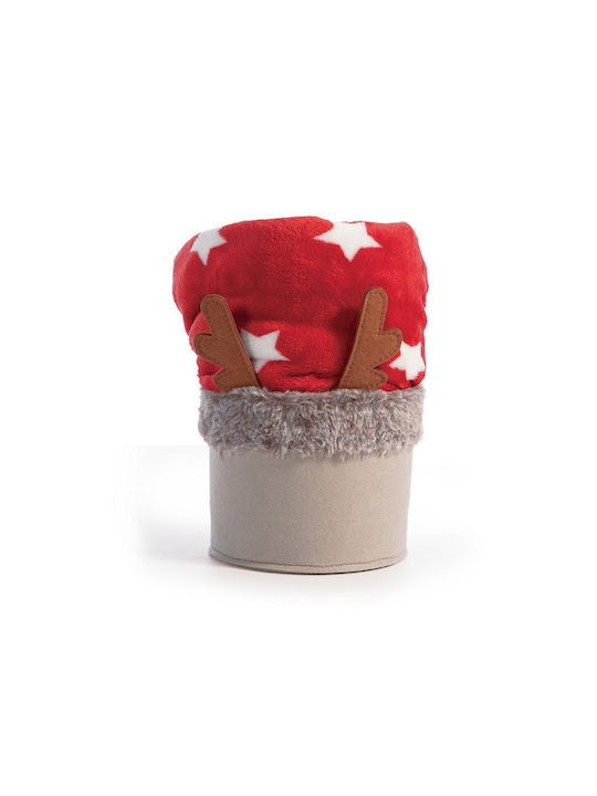 Nef-Nef Homeware Starlight Κουβέρτα Fleece Καναπέ 110x140εκ. Red/ecru