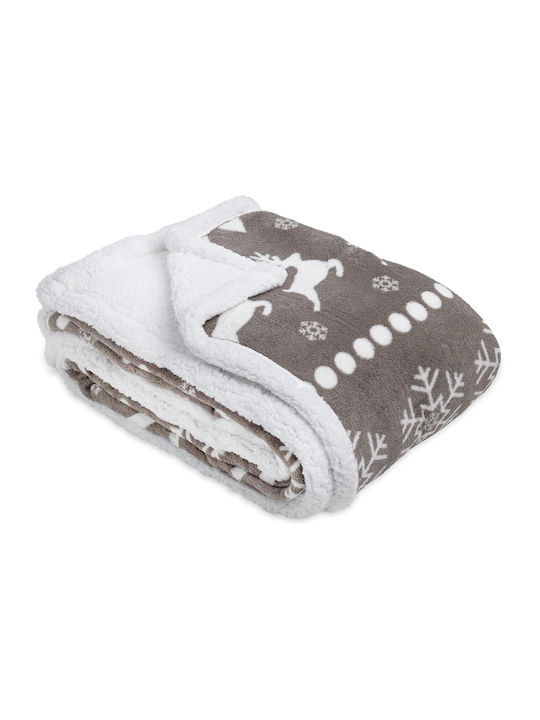 Jemidi24 Sherpa Blanket Single 150x200cm Multicolour