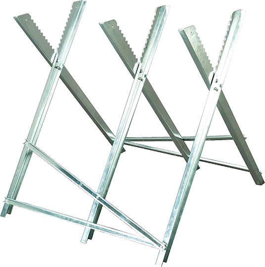 Călăreți Metalici Pliabili Material Galvanizat Tăiere Lemn 80x80x79 Cm Greutate Maximă De Încărcare 150 Kg