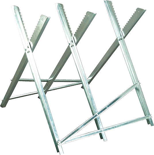 Călăreți Metalici Pliabili Material Galvanizat Tăiere Lemn 80x80x79 Cm Greutate Maximă De Încărcare 150 Kg