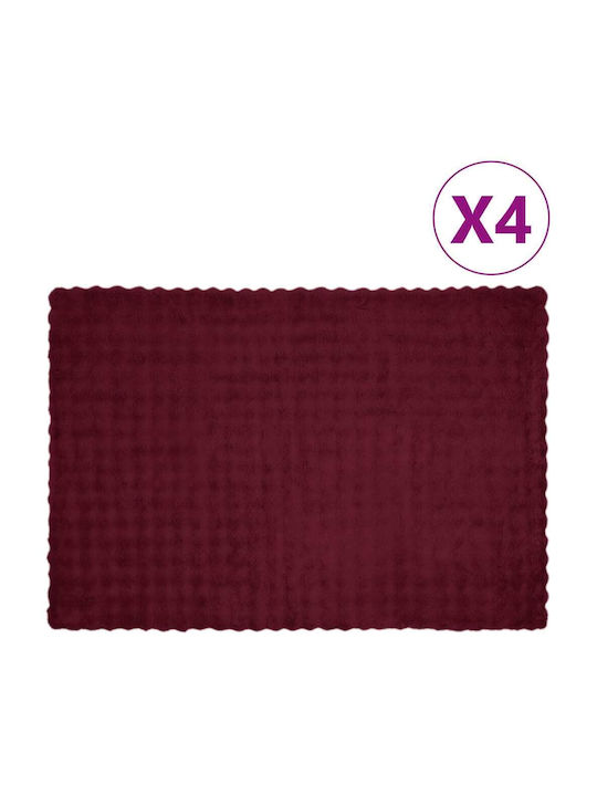 vidaXL Pelzige Decke Einzeln 150x220cm Veilchenrot, Rot