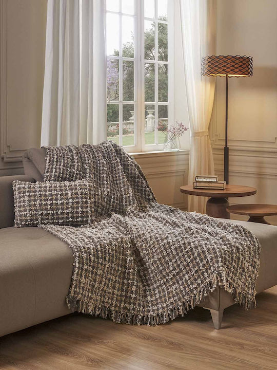 Hauz Pătură Piqué Canapea Cu Franjuri 130x180cm Multicoloră