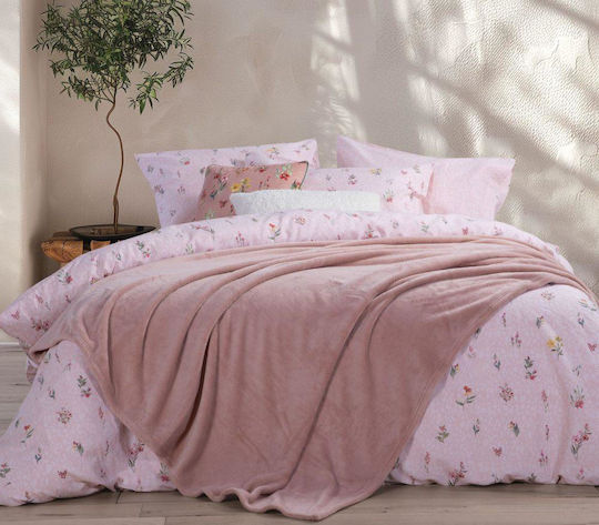Nef-Nef Homeware Pătură Cozy Fleece Simplă 160x220 cm Roz