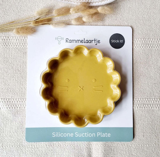 Rammelaartje Children's Silicone Food Plate Yellow