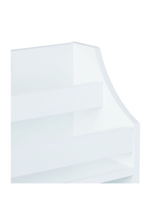 Boden Bücherregal Holz Weiß 51.5x60cm