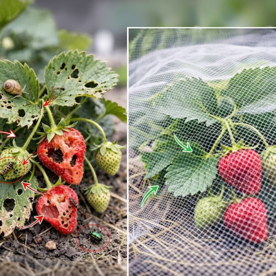 Plasă De Protecție Pentru Grădină Împotriva Insectelor Păsărilor Zola 3 X 6 M Hdpe 80 Plasă Albă