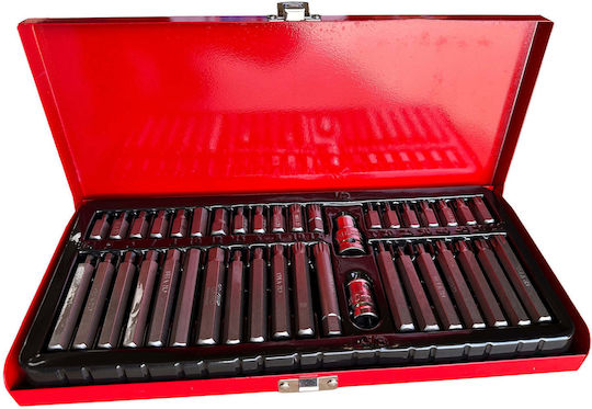 Set Vârfuri Allen Torx Xzn Hex Spline Cutie Metalică 40 Bucăți Gebo Tools